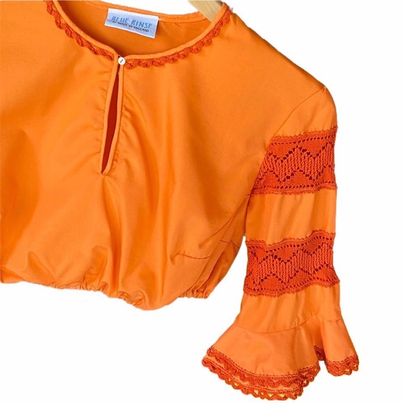 Y2K vintage reworked cropped blouse crop top - size XS - Picture 3 of 4